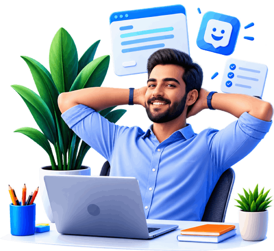 Relaxed Office Hero