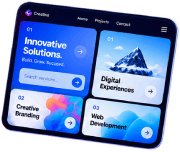 Modern blue website design