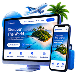 Final responsive website on desktop and mobile